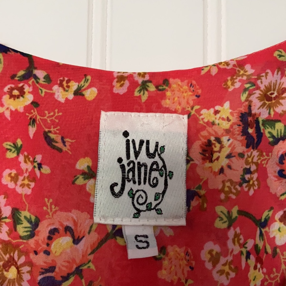 3/$25 Ivy Jane Pink Boho Lace Tank Top Size S - Picture 4 of 5